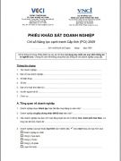 Phiếu khảo sát doanh nghiệp dân doanh 2009